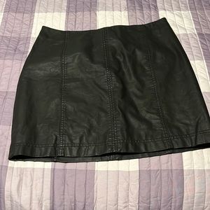 Free People Leather skirt